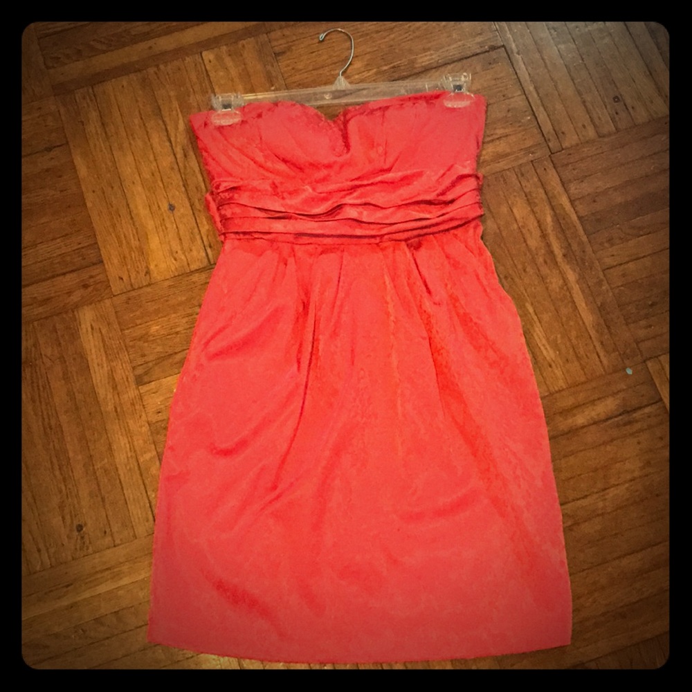 Strapless Dress with Pockets